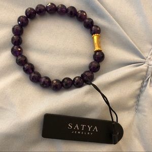 Satya Amethyst Gem Stretch Bracelet
